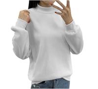 Womens Thermal Fleece Lined Sweatshirt Tops Baselayer Ladies Casual Long Sleeve Crewneck Sweater Winter Thick Velvet Warm Pullover Shirt Slim Fit Tee Tops Comfort Thermal Undershirt Underwear