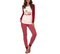 Womens Thermal Pyjamas Satin Pyjamas For Women Autumn And Winter Sets Europe And The States Christmas Old Man Home Two Sets Of Pajamas Women S Loungewear Ladies Size 18 Red S