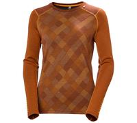 Helly Hansen Women’s Lifa® Merino Midweight Graphic Long-sleeve Crew Base Layer - Brown - XL