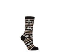 HEAT HOLDERS SOCKSHOP Ladies Socks - Nordic Soul Warming Warm Cosy Thermal Socks 1 Pair Size 4-8 Nordic Black/Olive