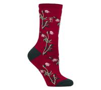 Womens Thermal Socks | Thin Floral Patterned Fleece Socks