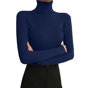 Women'S Thermal Tops-Womens Turtleneck Long Sleeved Leggings Autumn Winter 2022 Tight Knit Sweater With A Slim Black Pullover Underneath The Lapel (Bu1, One Size)