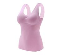 Womens Thermal Underwear Long Wool Lined Super Soft German Velvet Thermal Vest Womens Plus Velvet Thickened Seamless Self Heating Underwear Tops for plus Size Women