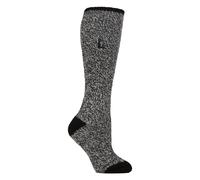 Heat Holders Thermal Welly Socks | Long Knee High Thick Boot Socks In Black Black