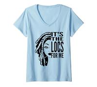 Womens These Locs THO It's The Locs for Me Loc'd Vibes V-Neck T-Shirt