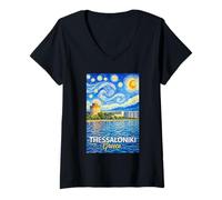 Women's Thessaloniki Greece V-Neck T-Shirt