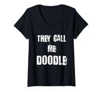Womens They Call Me Doodle V-Neck T-Shirt
