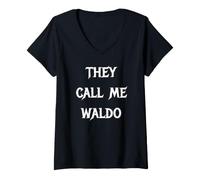 Women's They Call Me Waldo Biker V-Neck T-Shirt