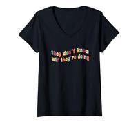 Womens They Don't Know WTF They're Doing Independence Democracy USA V-Neck T-Shirt