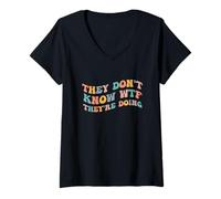 Womens They Don't Know WTF They're Doing Patriot Independence USA V-Neck T-Shirt