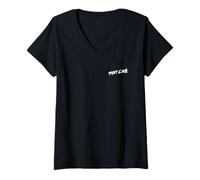 Womens They Live Movie Logo Police Reveal Front And Back V-Neck T-Shirt