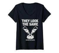 Women's They Look The Same Salt Sugar Kitchen Humor Cooking V-Neck T-Shirt