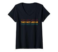 Womens They Not Like Us Apparel V-Neck T-Shirt