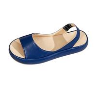 Womens Thick Bottom Breathable Flat Sandals, Women Open Toe Ankle Adjustable Strap Sandals, Thick-Soled Slippers, Light And Comfortable Walking Sliders for Seaside Beach Vacation Trip