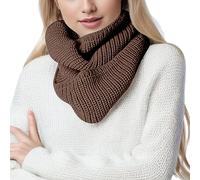 Womens Thick Knit Winter Two Loop Pullover Scarf Womens Wool Scarves