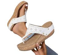 Women's Thick-soled Wedge Heel Flip Flops Hollow-out Flip Flops