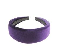 Womens Thick Wide Slightly Padded Velvet Formal Boho Vintage Evening Fancy Headband Alice Band For Women,Hair Accessories Hairband For Christmas Birthday Wedding Guest Bridesmaid Party (Aubergine)