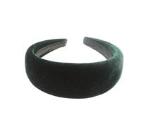 Womens Thick Wide Slightly Padded Velvet Formal Boho Vintage Evening Fancy Headband Alice Band For Women,Hair Accessories Hairband For Christmas Birthday Wedding Guest Bridesmaid Party (Emerald)