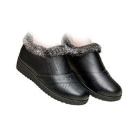 Women's Thickened Warm Ankle Boots,Winter Warm Waterproof Non Slip Orthopedic Shoes Slip on Ankle Sneakers,Outdoor Lightweight Non-Slip Side Zipper Ankle Booties (Black,numeric_35)