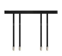 Women's Thigh High Garter Belts, Adjustable Suspender Garter Belt Elastic Leg Garter Belt Plus Size Thigh Strap Black Waist Garter Belts with Metal Clips for Women Girls Brides Thigh High Stockings