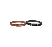 Women's thin synthetic leather and velvet belt Urban Classics (x2) Noir S/M