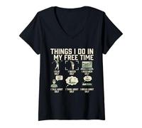 Women's Things I Do in My Free Time Golf Bag & Club V-Neck T-Shirt