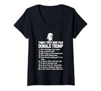 Women's Things I Trust More Than Donald Trump V-Neck T-Shirt