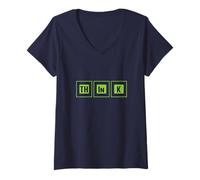 Women's Think Elements Explore The Periodic Table V-Neck T-Shirt