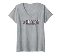 Women's Think It's Not Illegal Yet Collegiate Style V-Neck T-Shirt