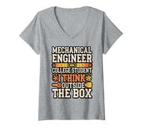 Womens Think Outside The Box Engineering Humor V-Neck T-Shirt