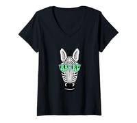 Womens Think Zebra Rare Disease Ehlers Danlos MCAS V-Neck T-Shirt
