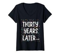 Women's Thirty Years Later Birthday Party Mens Womens V-Neck T-Shirt