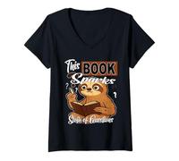 Womens This Book Sparks Sloth of Questions Reading a lot V-Neck T-Shirt