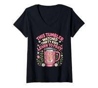 Women's This Brew Watched Thirty Kids Learn to Pray V-Neck T-Shirt