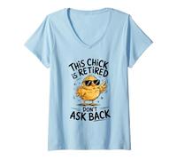 Womens This Chick is Retired Don´s Ask Back Retirement V-Neck T-Shirt