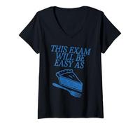 Women's This Exam Will Be Easy As Pie Test Day V-Neck T-Shirt