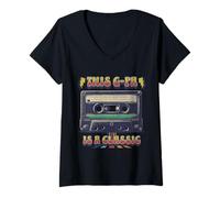 Womens This G-pa is A Classic Cassette Tape Retro Music Mixtape V-Neck T-Shirt