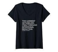 Women's This Garment Destabilizes Itself Through - Artsy Nonsense V-Neck T-Shirt