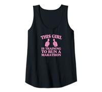Womens This Girl Is Training To Run A Marathon Two Thumbs Tank Top