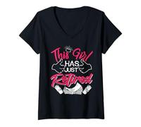 Womens This Girl Just Retired and She’s Not Coming Back V-Neck T-Shirt