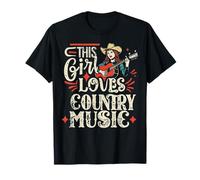 Womens This Girl Loves Country Music Vintage Concert Gifts T-Shirt