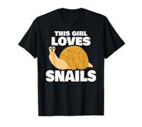 Womens This Girl Loves Snails Slug Clothes Outfit Gift Snail T-Shirt