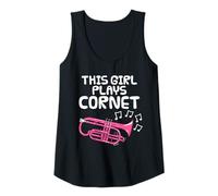 Womens This Girl Plays Cornet, Cornetist Female Brass Musician Tank Top