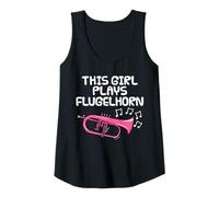Womens This Girl Plays Flugelhorn, Female Brass Musician Tank Top
