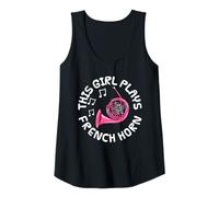 Womens This Girl Plays French Horn, Female Brass Musician Tank Top