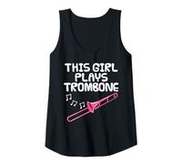 Womens This Girl Plays Trombone, Female Trombonist Brass Musician Tank Top