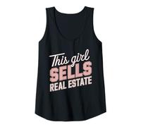 Womens This Girl Sells Real Estate Agent Home Rent Realtor Womens Tank Top