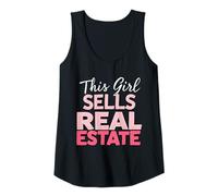Womens This Girl Sells Real Estate Agent Rent Realtor Womens Tank Top