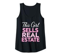 Womens This Girl Sells Real Estate Rent Realtor Agent Womens Tank Top