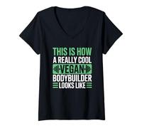 Womens This Is How A Cool Vegan Bodybuilder Looks Like V-Neck T-Shirt